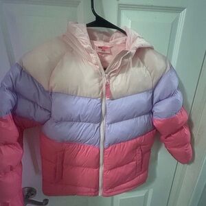 32 Degrees Pink and Purple Kids Puffer Jacket
